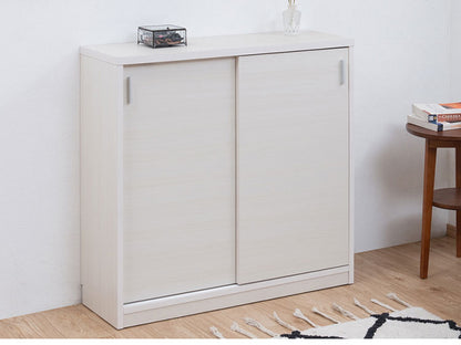 FINEシリーズ カウンター下収納 幅90cm 引き戸タイプ ホワイトウォッシュ 日本製 完成品 キッチン カウンター下 収納 本棚 食器棚 ミニ食器棚 カウンター収納 薄型収納 ラック(代引不可)