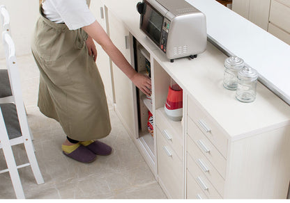 FINEシリーズ カウンター下収納 幅120cm 引き戸タイプ ホワイトウォッシュ 日本製 完成品 キッチン カウンター下 収納 本棚 食器棚 ミニ食器棚 カウンター収納 薄型収納 ラック(代引不可)