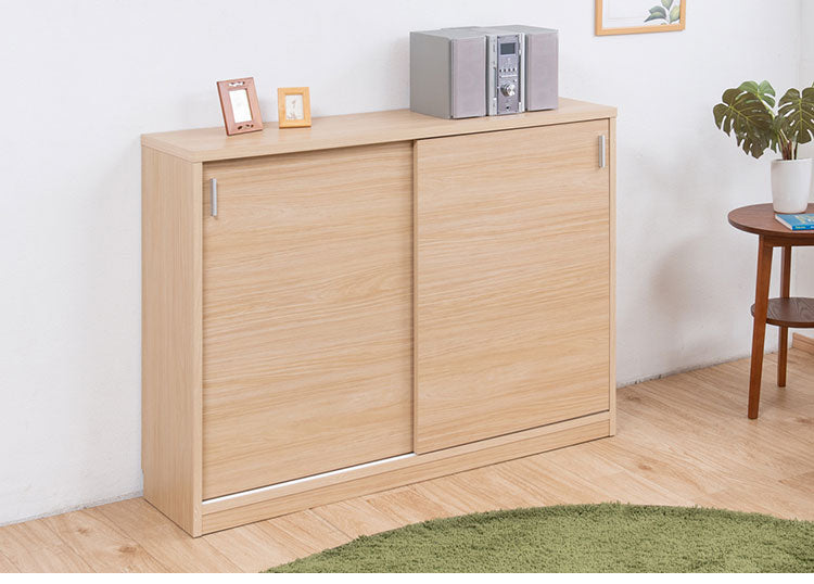 FINEシリーズ カウンター下収納 幅120cm 引き戸タイプ マリンナチュラル 日本製 完成品 キッチン カウンター下 収納 本棚 食器棚 ミニ食器棚 カウンター収納 薄型収納 ラック(代引不可)