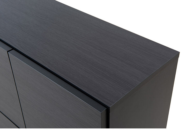 BK-club A4が入る薄型カウンター下収納 幅120cm 奥行34cm 高さ86.5cm キャビネット 完成品 日本製 スタイリッシュブラック 扉タイプ 薄型 カウンター下収納 キッチン キッチン収納(代引不可)