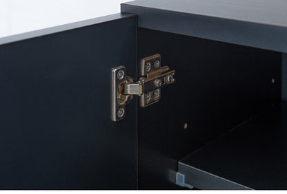 BK-club A4が入る薄型カウンター下収納 幅120cm 奥行34cm 高さ86.5cm キャビネット 完成品 日本製 スタイリッシュブラック 扉タイプ 薄型 カウンター下収納 キッチン キッチン収納(代引不可)