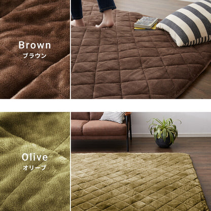 極厚ラグ 厚さ60mm 180×180cm 洗える 高反発ラグ 滑り止め付き 正方形 抗菌 防臭 防ダニ カバーリングラグ カバー ラグマット ホットカーペット 絨毯 カバーリング カーペット 厚手 極厚 防音