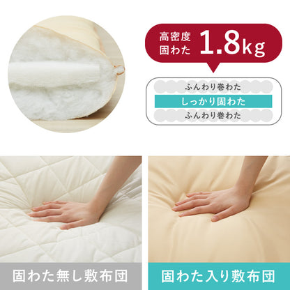 布団7点セット セミダブル カバー付 固綿入り 抗菌防臭 防カビ 洗える 低ホルム 布団セット 3層敷布団 オールシーズン 収納ケース付 来客用 新生活 1人暮らし シンプル 快適 ふとんセット【送料無料】