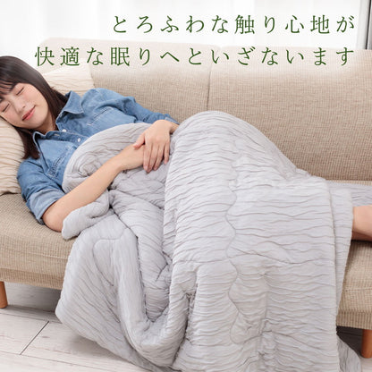 とろける肌触り 洗えるふわかる肌掛け布団 ハーフ 100×140 ウォッシャブル 丸洗いOK レーヨン 肌布団 キルト ケット 掛布団 とろーり とろけるふとん  春 夏 秋 くしゅふわ とろとろ ふわふわ 柔らか