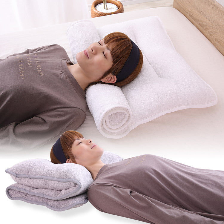 まくら タオル地 自由にカスタマイズ 専用調整ポール 無段階 洗える 高め 低め 横向き寝 仰向き寝 お子様 お昼寝マット タオル 綿100% 吸水 速乾 ふんわり シンカーパイル 丸洗い 洗濯