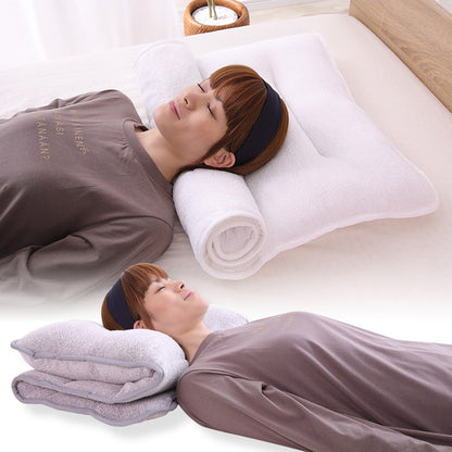 まくら タオル地 自由にカスタマイズ 専用調整ポール 無段階 洗える 高め 低め 横向き寝 仰向き寝 お子様 お昼寝マット タオル 綿100% 吸水 速乾 ふんわり シンカーパイル 丸洗い 洗濯