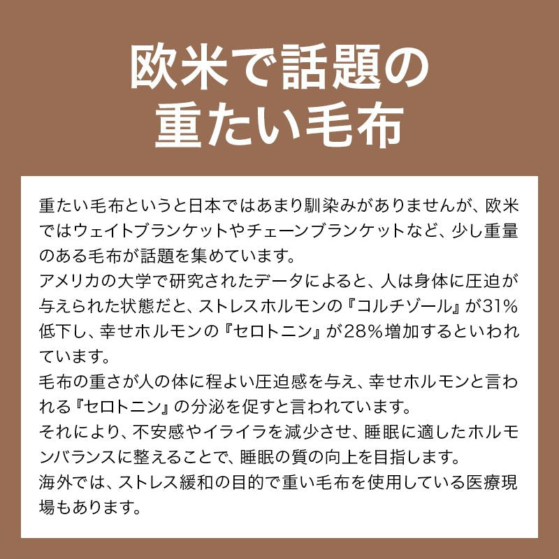 毛布 シングル 140×190cm King's Blanket 少し重い毛布 ウェイトブランケット 無地 暖か キングスブランケット もうふ 寝具