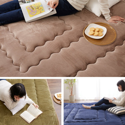【5%OFF】シンサレート使用 あったか極厚7層ラグマット 135×185 約3.5cm厚 厚手 極厚 ふかふか リビング ラグ ラグマット 絨毯 ホットカーペット対応 カーペット あったか シンサレート こたつ 敷布団