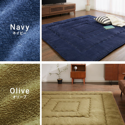 シンサレート使用 あったか極厚7層ラグマット 185×185 約3.5cm厚 厚手 極厚 ふかふか リビング ラグ ラグマット 絨毯 ホットカーペット対応 カーペット あったか シンサレート こたつ 敷布団