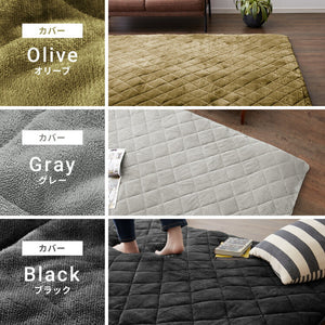 【ラグカバーセット】 シンサレート使用 あったか極厚7層ラグマット 200×240 約3.5cm厚 厚手 極厚 ふかふか ホットカーペット対応 リビング ラグ ラグマット 絨毯 カーペット あったか こたつ 敷布団