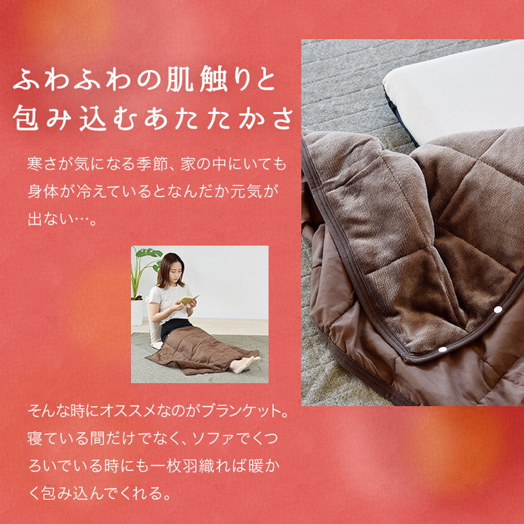 あったかブランケット シンサレート綿使用 70×100 ピーチスキン 毛布 厚手 暖かい 膝掛け毛布 かわいい シンサレート 人気