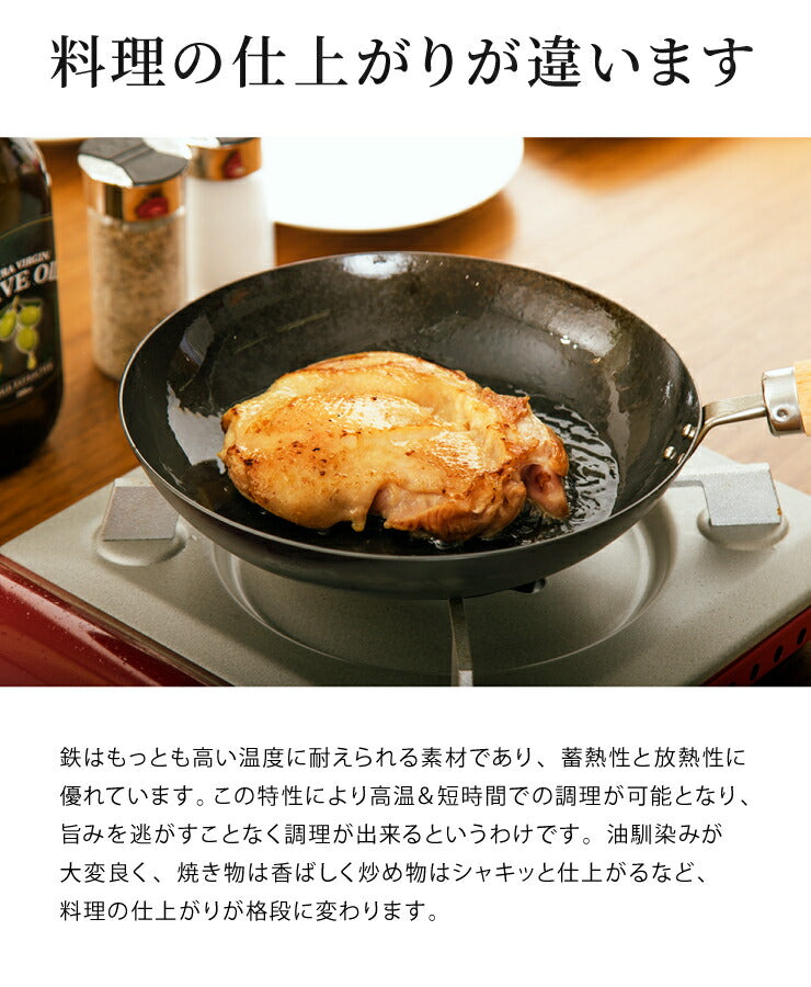 リバーライト 極 JAPAN IH アジア鍋 J1930AIH 鉄フライパン