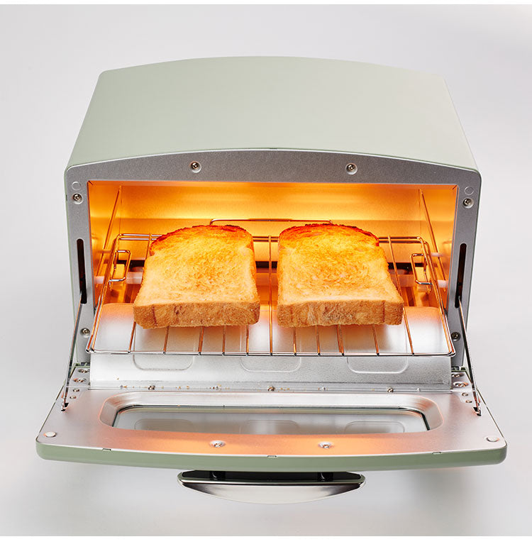アラジン グラファイトトースター 2枚焼き AET-GS13B2 トースター 受け皿 レシピ付き タイマー付き グリーン ホワイト コンパクト 一人暮らし レトロ おしゃれ かわいい Aladdin