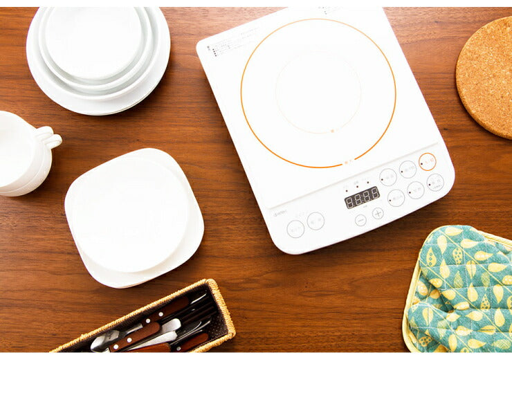 ドリテック dretec IH調理器 1200W DI-113 2色 ブラック ホワイト 1口 電磁調理器 IH調理器 IHコンロ 卓上コンロ IHクッキングヒーター 工事不要 コンパクト 小型 1人暮らし 新生活