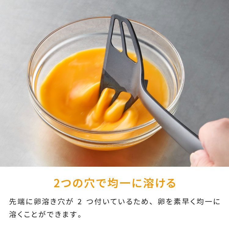 【ボウル ターナー 2点セット】 オークス レイエ 取っ手付き卵溶きボウル パパッと卵焼きターナー フライ返し 日本製 燕三条 食洗機対応 ステンレス製 メモリ 両口 卵焼き LES3253 LES3248 AUX leye