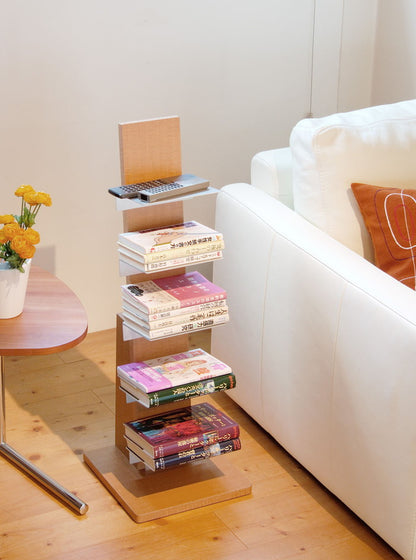 オークス ブックタワー ロータイプ ナチュラル(代引不可)