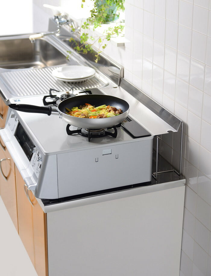 オークス 日本製 leye コンロすきまラック LS1543 燕三条 レイエ コンロ奥ラック すき間 隙間 ラック ガスコンロ ステンレス製 コンロ奥カバー