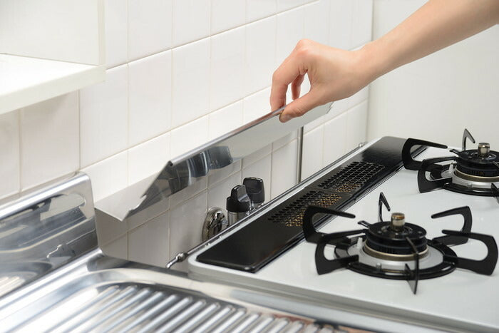 オークス 日本製 leye コンロすきまラック LS1543 燕三条 レイエ コンロ奥ラック すき間 隙間 ラック ガスコンロ ステンレス製 コンロ奥カバー