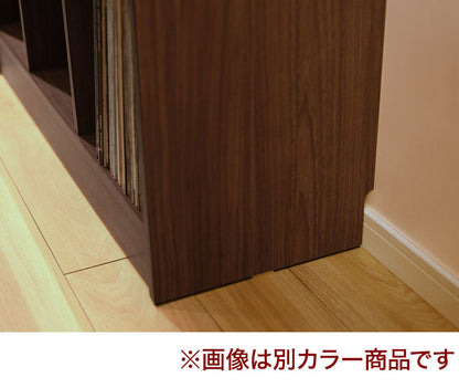 レコードディスプレイラック 木目ナチュラル レコード ジャケット ディスプレイ 約420枚収納 幅103cm ガラス 飾り棚 おしゃれ(代引不可)