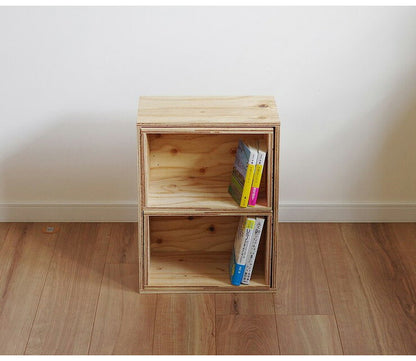 イエノLabo. キューブボックス ボックスシェルフ 収納 シェルフ 木箱 什器 レコード 男前インテリア 木製 A4 本棚 おしゃれ(代引不可)