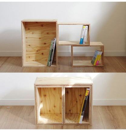 イエノLabo. キューブボックス ボックスシェルフ 収納 シェルフ 木箱 什器 レコード 男前インテリア 木製 A4 本棚 おしゃれ(代引不可)