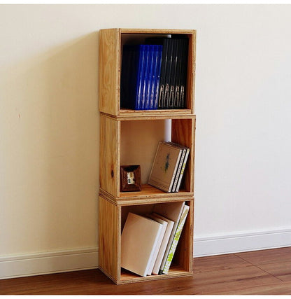 イエノLabo. キューブボックス ボックスシェルフ 木箱 ミニ 収納 ルーター Sサイズ 木製 本棚 什器 収納ボックス 棚 ナチュラル(代引不可)