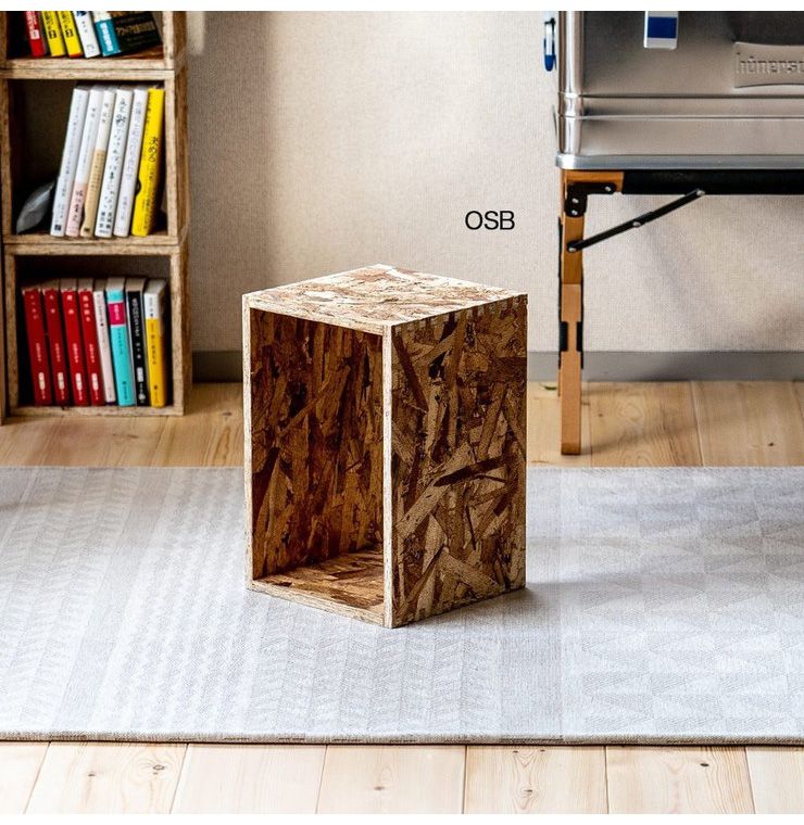 イエノLabo. キューブボックス 収納ボックス シェルフ 1個 あられ組み アラレ組み 収納 本棚 木箱 マガジンラック(代引不可)