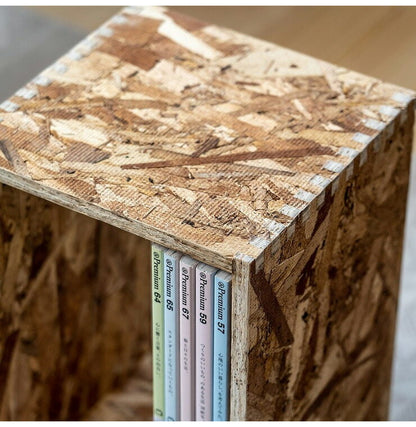 イエノLabo. キューブボックス 収納ボックス シェルフ 1個 あられ組み アラレ組み 収納 本棚 木箱 マガジンラック(代引不可)