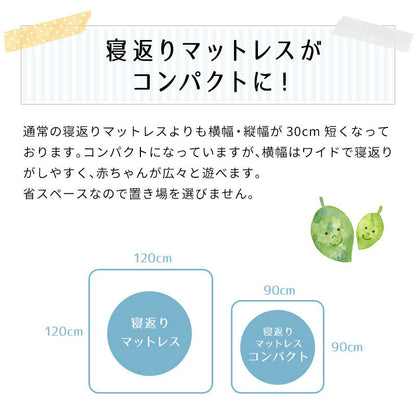 ベビーマット 寝返りマットレス 90×90cm 正方形 固綿入りのしっかり敷き布団 お昼寝 ベビーマットレス ベビー敷布団 敷き布団 敷きふとん 赤ちゃん 幼稚園 保育園 無地 固め 硬め 新生児(代引不可)