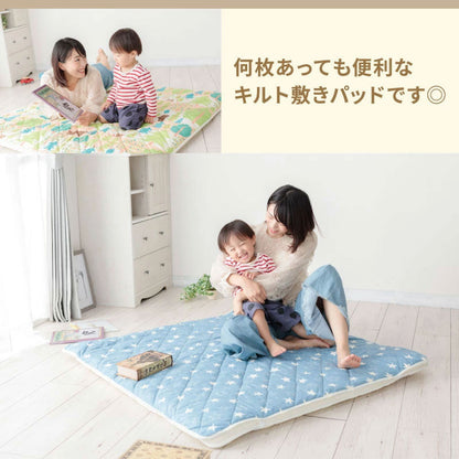 キルトパッド 寝返りマットレス用 90×90cm 正方形 敷パッド 敷きパッド お昼寝 ベビーマットレス ベビー敷布団 敷き布団 敷きふとん 赤ちゃん 幼稚園 保育園 新生児(代引不可)