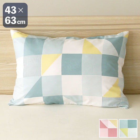 枕カバー ファスナー式 スクエア 43×63cm ピローケース 枕 まくら マクラ カバー ピロー 寝具 寝具カバー かわいい おしゃれ 北欧 シンプル 新生活 ギフト プレゼント 柄物(代引不可)