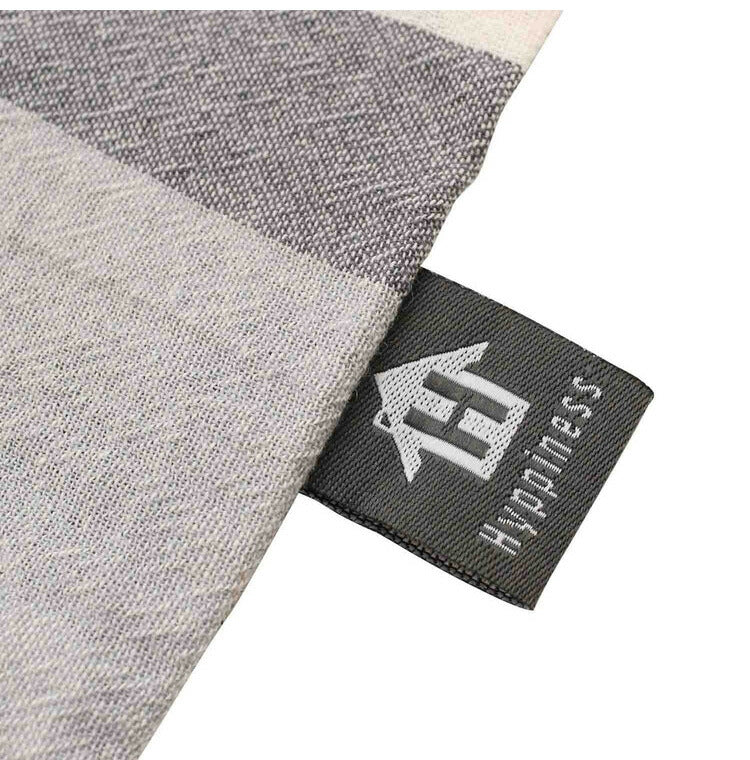 掛けふとんカバー 幅150cm Hyppiness ダブルサイズ 綿100%洗いざらし チェック柄 8か所スナップボタン付き ふんわり優しい肌ざわり 210cmファスナー