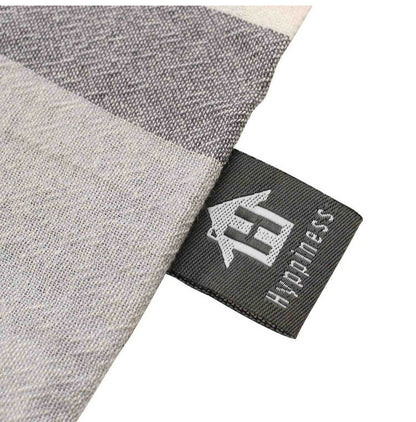 掛けふとんカバー 幅150cm Hyppiness ダブルサイズ 綿100%洗いざらし チェック柄 8か所スナップボタン付き ふんわり優しい肌ざわり 210cmファスナー