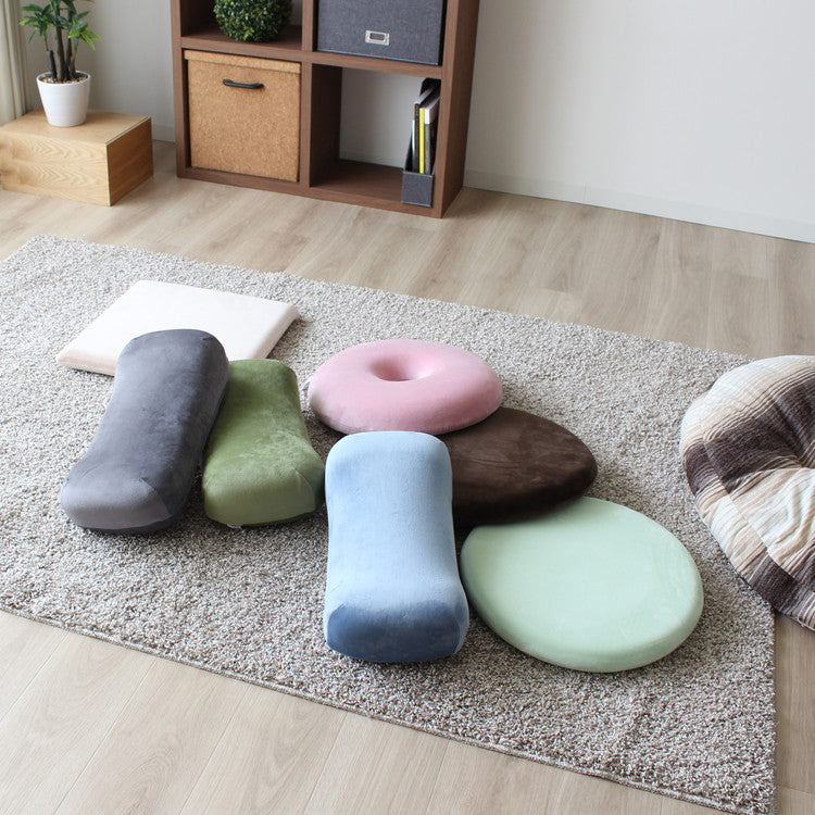 サポートクッション もちとろん 座布団 低反発 椅子座布団 デスクワーク チェア 枕 ごろ寝 リビング ドライブ 痔 手術後 ギフト プレゼント かわいい OGURI 小栗(代引不可)