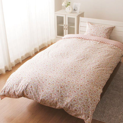 綿100％ オシャレなフリル付きがかわいい掛布団カバー メルヘン柄 ギンガムチェック 掛カバー シングルロング （150×210cm）