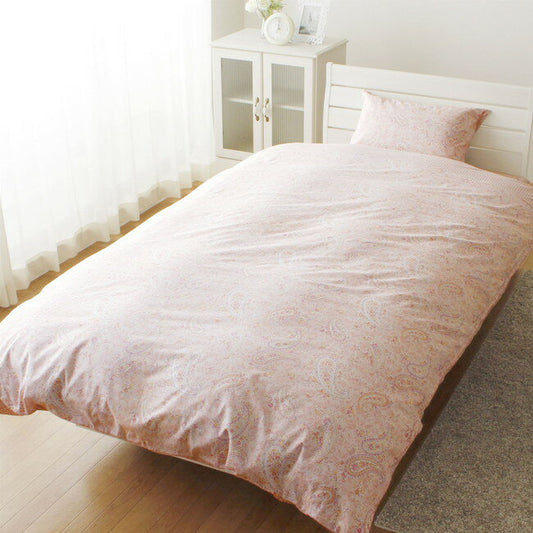 綿100% ペイズリー柄の掛布団カバー ペイズリー かわいい オシャレ 掛カバー シングルロング （150×210cm ）