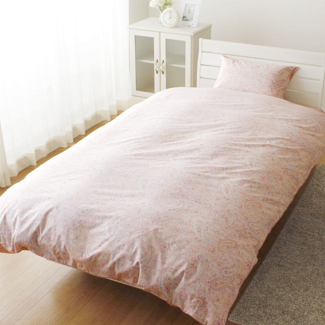 綿100% ペイズリー柄の掛布団カバー ペイズリー かわいい オシャレ 掛カバー シングルロング （150×210cm ）