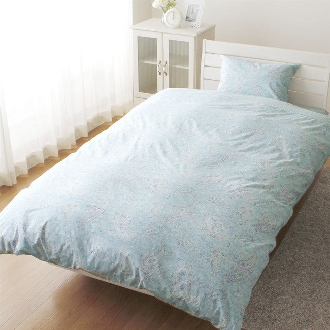 綿100% ペイズリー柄の掛布団カバー ペイズリー かわいい オシャレ 掛カバー シングルロング （150×210cm ）