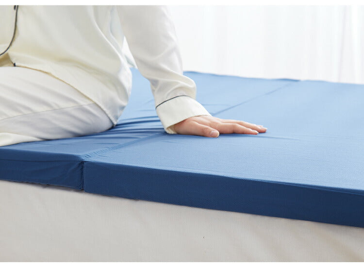 日本製 抗菌 三つ折り バランスマットレス ダブル バランス 中反発 腰かため 硬さふつう 清潔 防臭 防カビ 腰痛 折りたたみ カバー抗菌 国産 折りたたみ(代引不可)