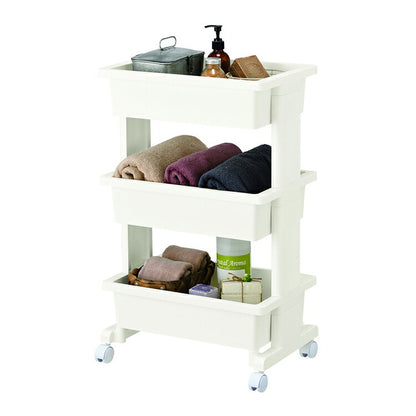 リセ モバイルワゴン 3段 日本製 JEJアステージ キッチンワゴン 収納ワゴン キッチンワゴンカート キッチンラック ベビーワゴン ジェイイージェイ(代引不可)