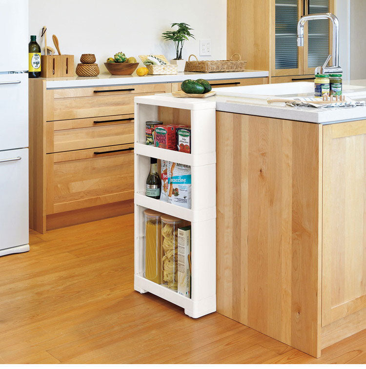 リセ スーパースリムラック 幅12 4段 マルチ 隙間収納 すきま収納 日本製 JEJアステージ キッチン ストッカー スリム ランドリー収納 洗面所 キッチン収納(代引不可)