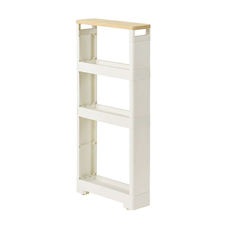 リセ スーパースリムラック 幅12 4段 マルチ ウッド 隙間収納 すきま収納 日本製 JEJアステージ キッチン ストッカー スリム ランドリー収納 洗面所 キッチン収納(代引不可)