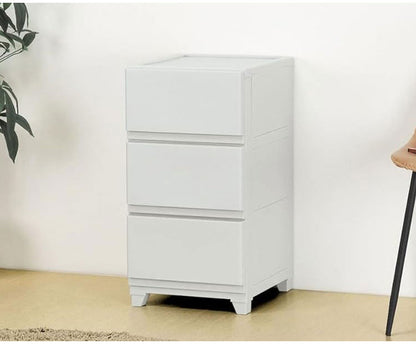 日本製 組立簡単 収納ケース チェスト 壁付デコニーシーヴォ 3段 幅34×奥行41.5×高さ66.1cm JEJアステージ 収納ボックス タンス リビングチェスト 押入れ収納 クローゼット おしゃれ(代引不可)