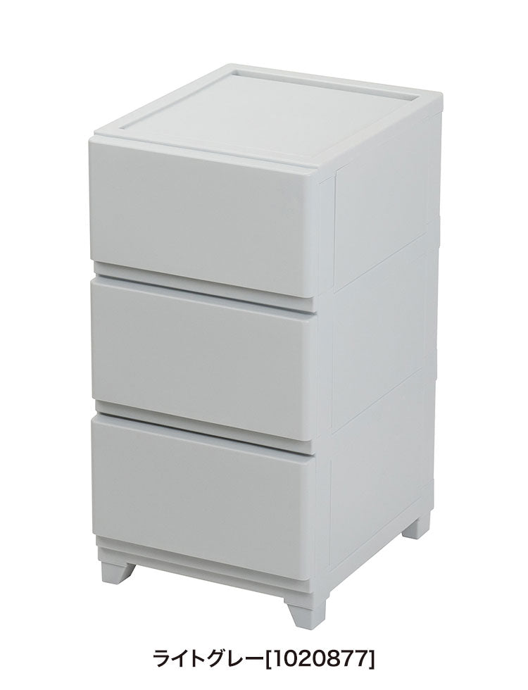 日本製 組立簡単 収納ケース チェスト 壁付デコニーシーヴォ 3段 幅34×奥行41.5×高さ66.1cm JEJアステージ 収納ボックス タンス リビングチェスト 押入れ収納 クローゼット おしゃれ(代引不可)