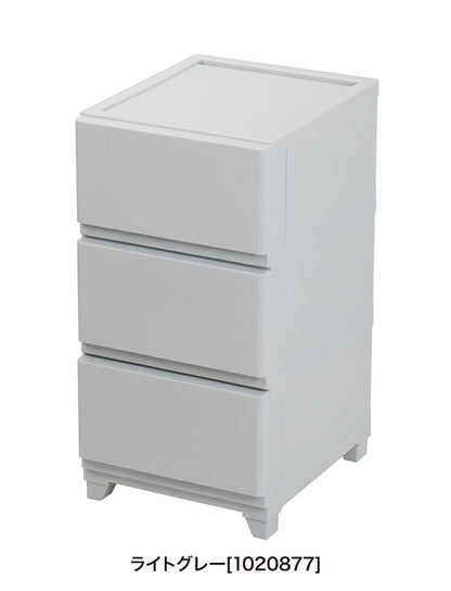 日本製 組立簡単 収納ケース チェスト 壁付デコニーシーヴォ 3段 幅34×奥行41.5×高さ66.1cm JEJアステージ 収納ボックス タンス リビングチェスト 押入れ収納 クローゼット おしゃれ(代引不可)