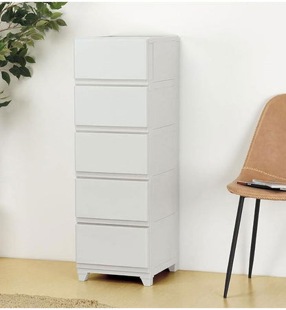 日本製 組立簡単 収納ケース チェスト 壁付デコニーシーヴォ 5段 幅34×奥行41.5×高さ106.1cm JEJアステージ 収納ボックス タンス リビングチェスト 押入れ収納 クローゼット おしゃれ(代引不可)