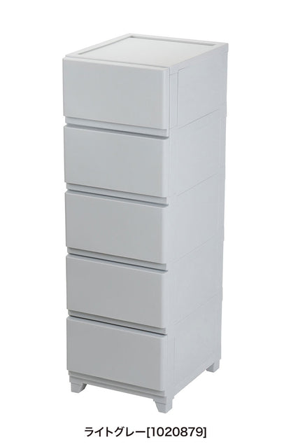 日本製 組立簡単 収納ケース チェスト 壁付デコニーシーヴォ 5段 幅34×奥行41.5×高さ106.1cm JEJアステージ 収納ボックス タンス リビングチェスト 押入れ収納 クローゼット おしゃれ(代引不可)