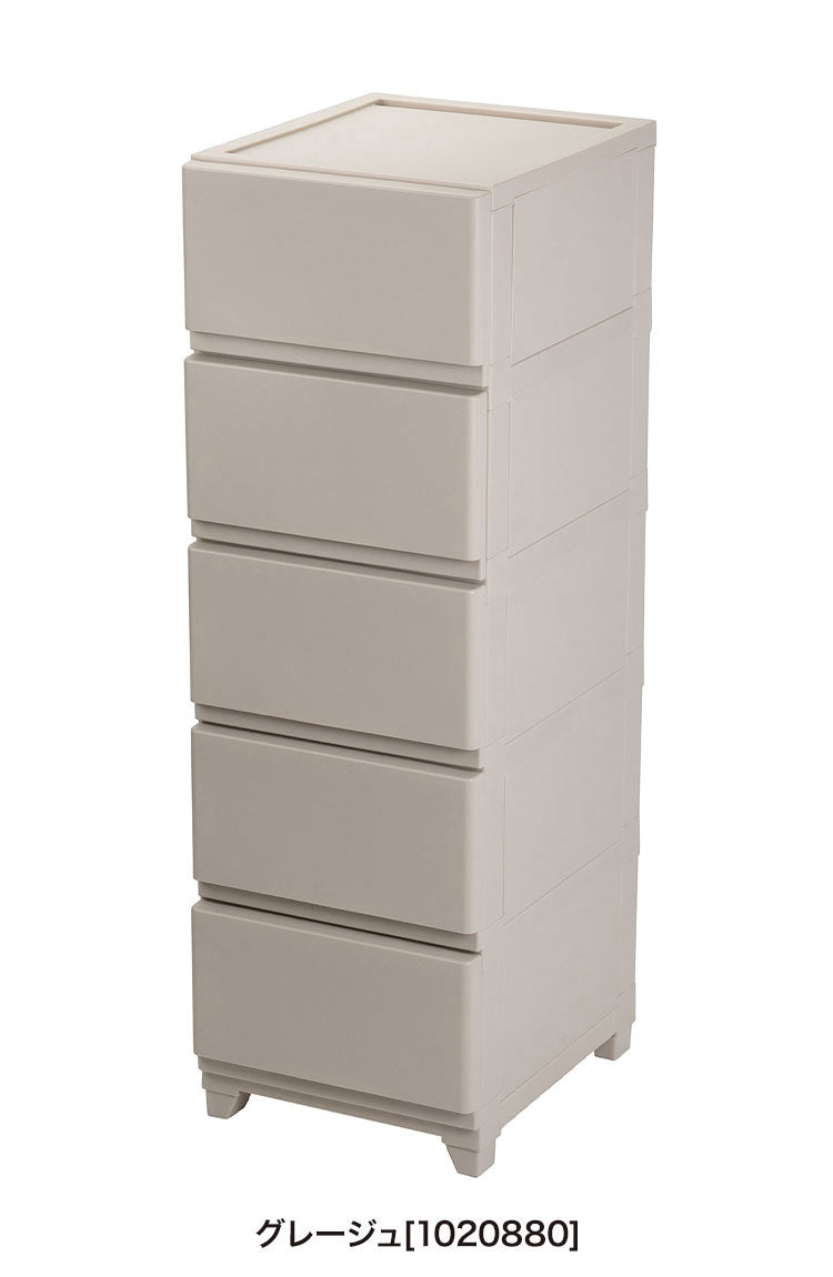 日本製 組立簡単 収納ケース チェスト 壁付デコニーシーヴォ 5段 幅34×奥行41.5×高さ106.1cm JEJアステージ 収納ボックス タンス リビングチェスト 押入れ収納 クローゼット おしゃれ(代引不可)