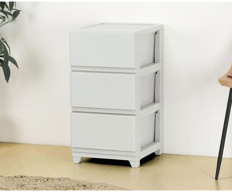 日本製 組立簡単 収納ケース チェスト デコニーシーヴォ 3段 幅34×奥行41.5×高さ66.1cm JEJアステージ 収納ボックス タンス リビングチェスト 押入れ収納 クローゼット おしゃれ スリムタイプ(代引不可)