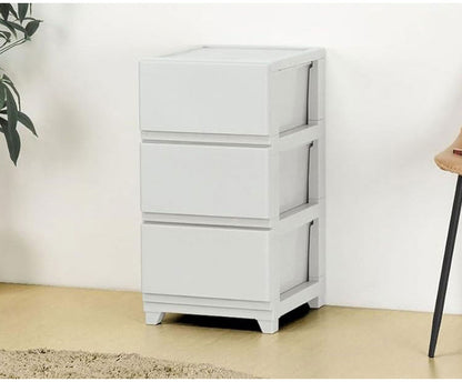 日本製 組立簡単 収納ケース チェスト デコニーシーヴォ 3段 幅34×奥行41.5×高さ66.1cm JEJアステージ 収納ボックス タンス リビングチェスト 押入れ収納 クローゼット おしゃれ スリムタイプ(代引不可)